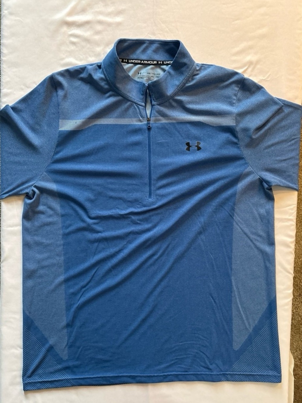 Under Armour Men’s Short-Zip Performance Tee in Blue